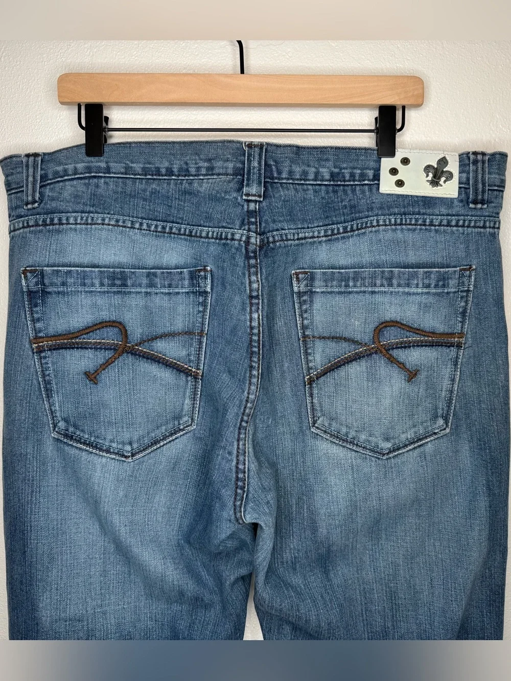 Paco Jeans Men's Blue Cotton Medium Wash Straight-Leg Jeans Y2K Size 38x32